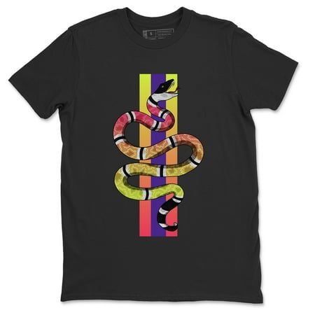 Snake T-Shirt Jordan Ghost Green Alternative Bel Air Sneaker Match Tee (Black / Large)