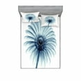 thumbnail image 2 of Flower Bedding Set with Sheet & Covers, Photo of a Daisy Flower with X-rays Different Look to the Plants in Nature Art Print, Printed Bedroom Decor 2 Shams, 4 Sizes, Teal White, by Ambesonne, 2 of 3