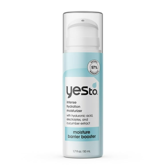 Yes To Intense Hydration Moisturizer, Boosts Hydration Helping Promote A Healthier Skin Barrier, With Hyaluronic Acid, Electrolytes, And Cucumber Extract, Natural, Vegan & Cruelty Free, 1.7 Fl Oz.