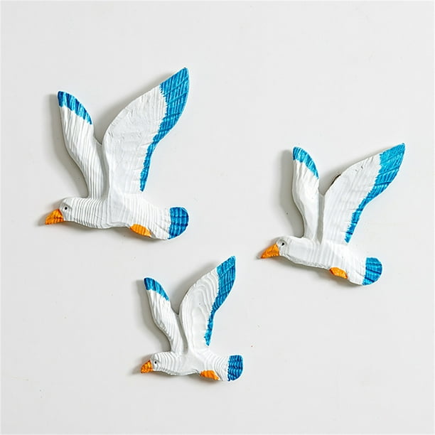 Decoración de gaviotas, pájaros de resina, gaviotas, decoraciones para colgar en la pared, adorno de playa Wmkox8yii fhajkh805