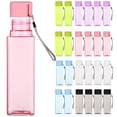 thumbnail image 4 of 24 PCS Colorful Plastic Water Bottles, 17 oz Transparent Reusable Sports Drink Bottles, Leakproof Lightweight Water Containers for Daily Hydration Travel Fitness, 4 of 7