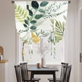 thumbnail image 3 of Green Leaves Balloon Curtains for Windows, Bedroom Curtains 54 Inch Length, Summer Botanical Farmhouse Watercolor Leaf Tie Up Curtains Panels Thermal Insulated Bathroom Curtains Window 42"x54", 3 of 8