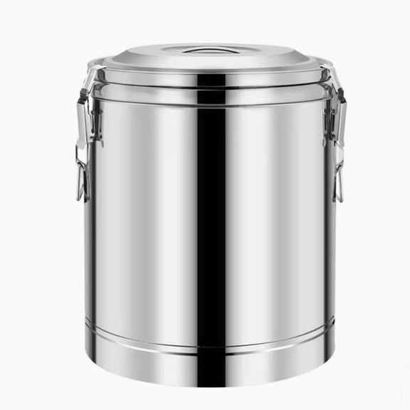 Thermal container, stainless steel insulated bucket, insulated warm soup pot, sealed stainless steel food transport container with lid for food, all kinds of parties, outdoor picnics