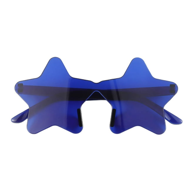 SIfdSeng Get it Fast Frameless Star Sunglasses Transparent Candy Colored Sunglasses Party Star Glasses