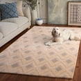 thumbnail image 3 of Safavieh Isaac Mizrahi Normina Geometric Wool Area Rug, Beige/Gray, 5' x 8', 3 of 11