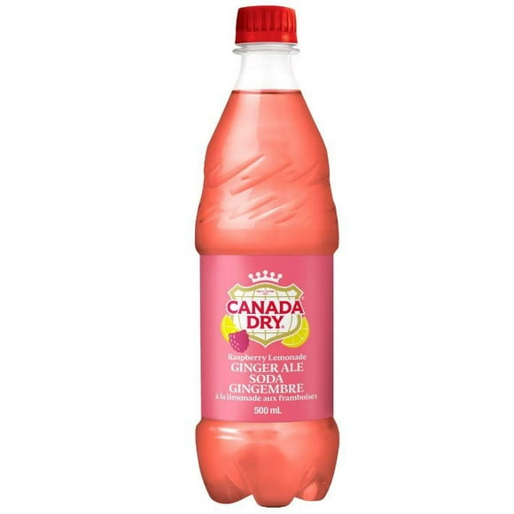 CD RSBY LEMONADE, Canada Dry Raspberry Lemonade Ginger Ale brings the crisp and refreshing taste of Ginger Ale blended with a delicious twist of raspberry lemonade flavour.