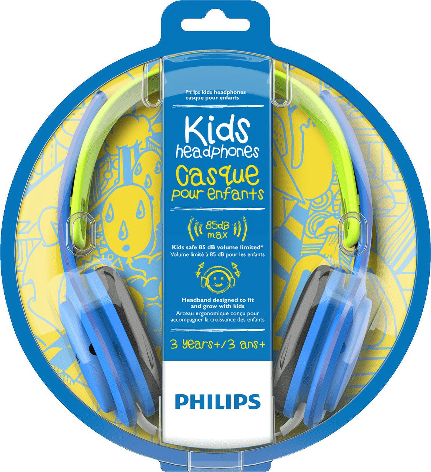 Philips SHK2000BL Kids Wired Headphones Adjustable Lightweight