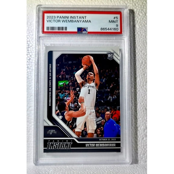 Victor Wembanyama 2023-24 Panini #5 NBA Rookie Basketball Card Spurs PSA 9 Mint