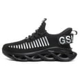 thumbnail image 3 of GSLMOLN Men's Walking Tennis Shoes for Nurses Gym Jogging Trainers Black US size 10, 3 of 6