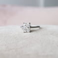 thumbnail image 2 of SOLITAIRE JEWELS 1.20CT Radiant Moissanite Solitaire Hidden Halo Engagement Ring for Women Solid 10k White Gold, 2 of 6