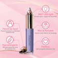thumbnail image 3 of iMusthav Portable Flawless Epilator for Eyebrow, Nose & Ear Hair Removal Painless Electric Razor, 18K Gold-Plated, 360° LED Light, 3 of 8