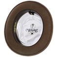thumbnail image 7 of Walrus Hats Compass Brown Diamond Crown Fedora – 100% Australian Wool Felt Hat with Grosgrain Band & Walrus Logo Pin – Stylish Unisex Fedora, 7 of 7