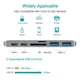 thumbnail image 2 of Dual Type-C Hub 2 puertos USB 3.0 Adaptador de lector de tarjetas TF para MacBook (gris) Ehuebsd Para estrenar, 2 of 8