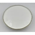 thumbnail image 2 of Elegance 11.5" Simplicity Collection White Porcelain Gold Trim Raised Rim Round Shape Dinner Plate, 2 of 2