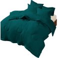 thumbnail image 3 of 600TC- 1 Piece Luxury Round Circle Design Comforter, 300 GSM All Season, 100% Egyptian Cotton - OverSized King Plus Size ( 120" x 128" ) Inches, 1Pc Comforter Only, (Solid Teal), 3 of 7