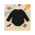 thumbnail image 3 of Sedceaty Infant Baby Halloween Jumpsuit, Cartoon Smiley Pumpkin Print Long Sleeve Crew Neck Romper for Boys Girls, 3 of 9