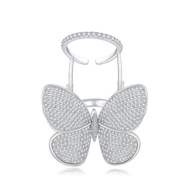 Anillo abierto para mujer, diamantes de imitación, boda, fiesta, celebración, playa, trabajo, tienda, cita, viaje, joyería de moda para mujer Ropa, zapatos y accesorios Miscelánea Talla 9 Minnieouse AP015118-02