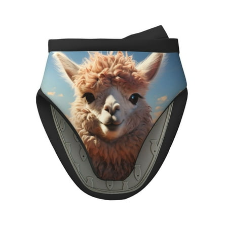 

Tebeau Fluffy Alpaca Mountain Meadow Print Short Oven Mitts Heat Resistant Silicone Kitchen Mini Oven Mitts Non-Slip Grip Surfaces and Hanging Loop Gloves