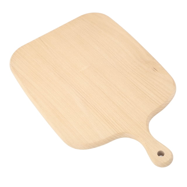 Small Cheese Board, Beech Wood Cutting Board with Thick Handle, Cutting Board for Bread, Cheese, Meat and Fruit, Serving Tray for Kitchen