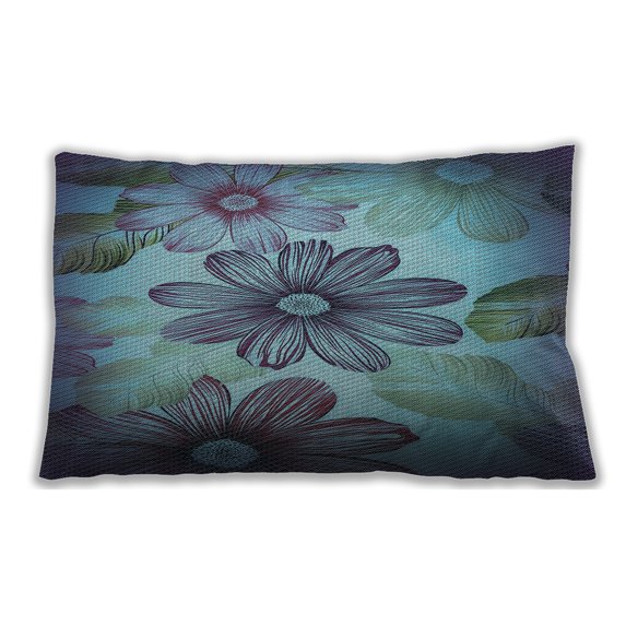 Ahgly Company Patterned Indoor Rectangular Purple Haze Purple Lumbar Throw Pillow, 13 inch by 19 inch
