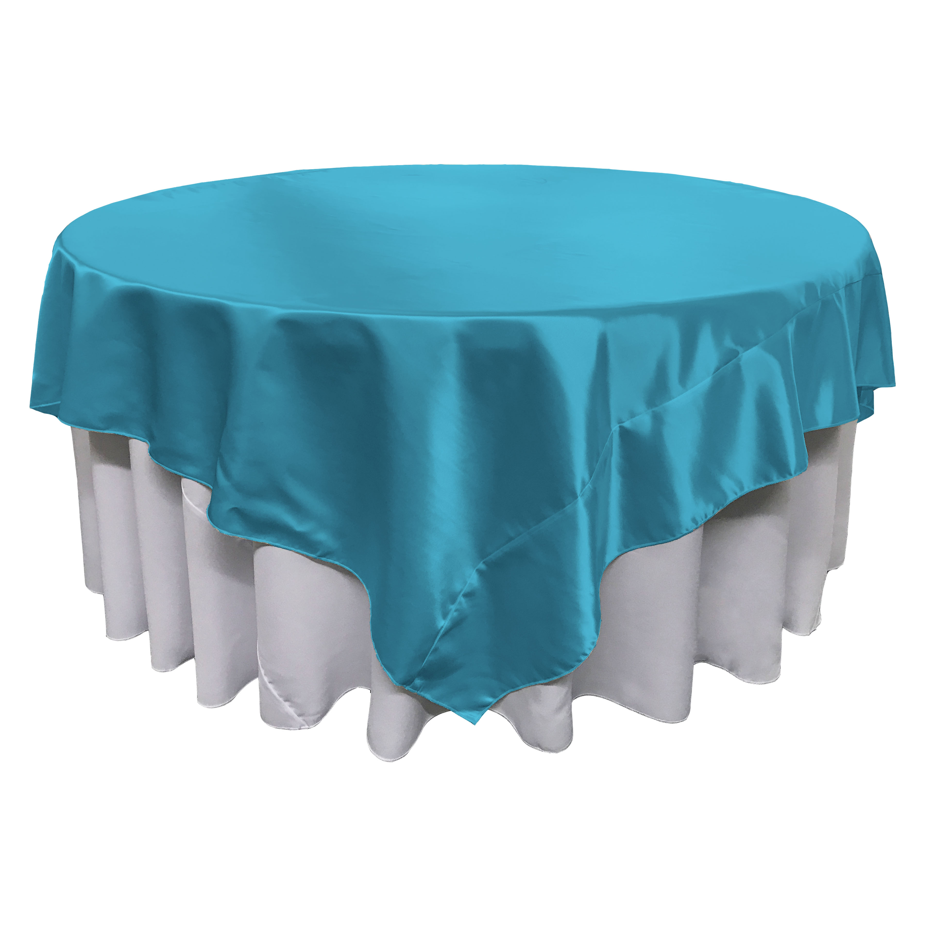 la linen tcbridal90x90turquoiseb52 bridal satin square tablecloth