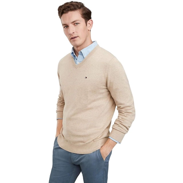 Jersey Tommy Hilfiger Colección 2024 con cuello en V para hombre
