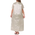 thumbnail image 4 of DARING DIVA Women's Plus Size Satin Short Sleeve Maxi  Nightgown 4X Champagne, 4 of 6