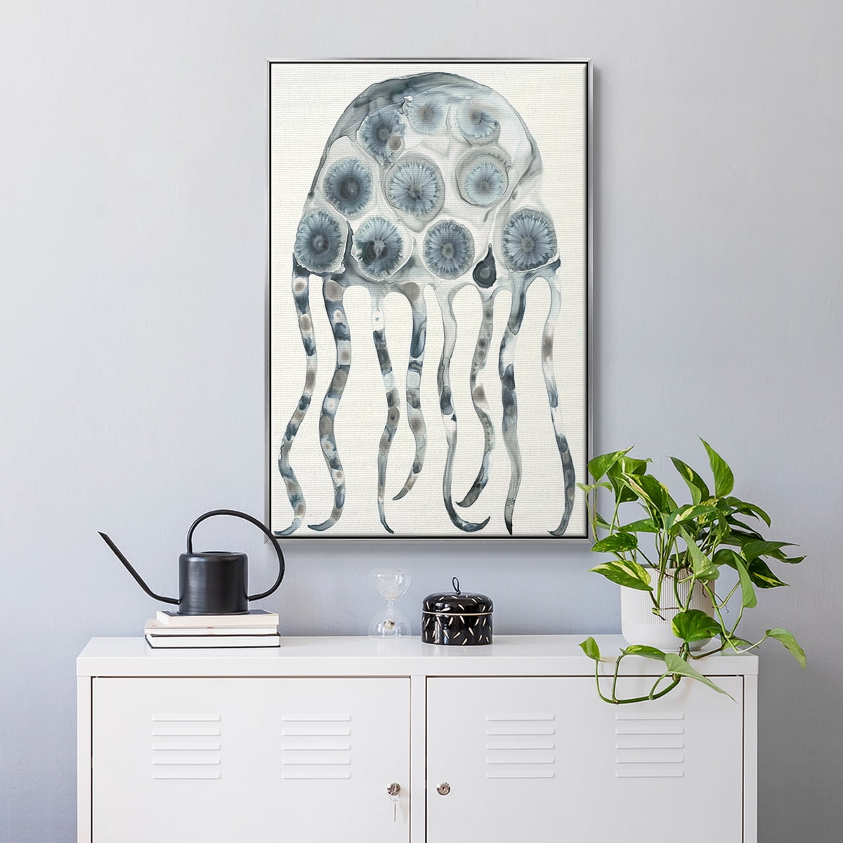 Silver Jelly Framed Premium Gallery Wrapped Canvas - Ready to Hang - 17 x 25 - Silver Floating Frame