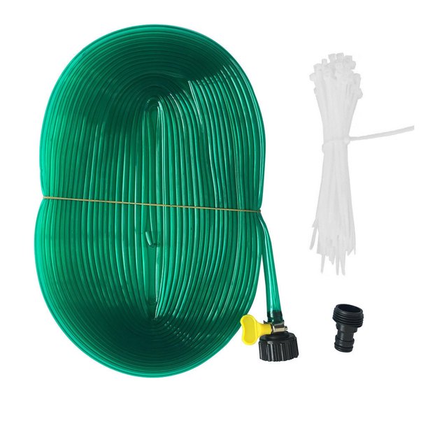 15m trampoline sprinkler hose green +30x15cm white cable ties Walmart