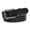 Black, variant on 1 1/2" (38 mm) Snap On Nickel Free Faux Synthetic Patent Leather Fashion Plain Belt