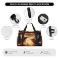 thumbnail image 4 of Honeii Castle Cool Fire Dragon Print Gym Bag,Carry on Weekender Overnight Bag, Travel Duffel Bags, Personal Item Travel Bag,Tote Bag,Workout Dance Bag, 4 of 7