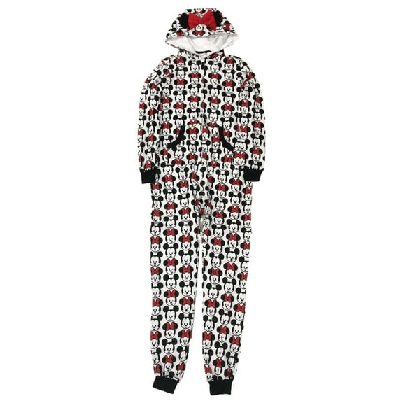Disney Girls Minnie Mouse Themed Pajamas Blanket Sleeper Union Suit 9-10