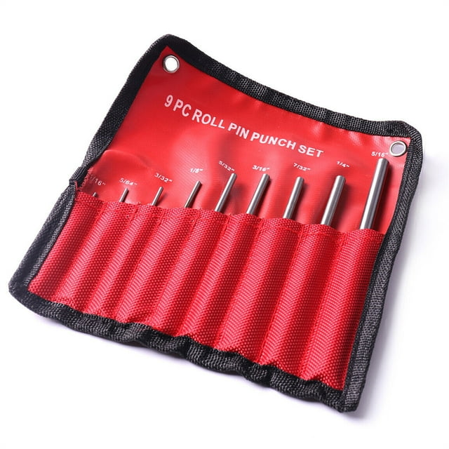 9pcs Roll Pin Punch Set, Punch Tool With Portable Bag, Spherical Tip, Removing Repair Tools, Pin Punch Set For Watch Repair, Automotive, Jewelry