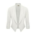 thumbnail image 2 of Hybrid & Company Womens Casual Work Office Open Front Blazer Jacket with Removable Shoulder Pads Made in USA, 2 of 4