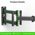 thumbnail image 6 of USX MOUNT 65 55 50 43 inch Full Motion Corner TV Wall Mount for inch TVs - Articulating Swivel Tilt Bracket Fits Most 32-65” Screens, Holds up to 77 lbs, VESA 400x400mm, Single Stud, 6 of 9
