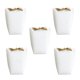 thumbnail image 4 of Paper Bag With Ribbon Shopping Bag Flat Bottom Style Merci Letter White 6.5×5.3×2.2in 5Pcs, 4 of 4