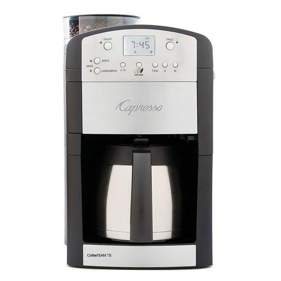 Cafetera Capresso 465 CoffeeTeam TS de 10 tazas con molinillo