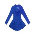 thumbnail image 5 of renvena Women Girls Figure Ice Skating Dress Long Sleeve Skirted Leotard Competition Costumes, 5 of 7