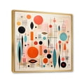 thumbnail image 2 of Designart "Pink Blue Mid Century curious Wonders IV" Mid-century Floater Framed Canvas Print, 2 of 7