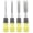 Extra Large Size Grip, variant on 4 Piece Wood Chisel Set for Woodworking. CR-V Steel Beveled Edge Blades with Safety Caps. Extra Large Grip, Impact-Resistant PVC Handle Chisels (1/4", 1/2", 3/4", 1")