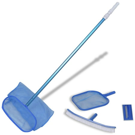 Carevas Pool Cleaning Set Brush 2 Skimmers 1 Telescopic Pole