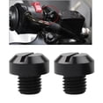 thumbnail image 2 of maskred 2 Pcs M10x1.25 Rearview Mirrors Thread Screw Bolts Plug Hole Black Positive 10mm 1Set, 2 of 6