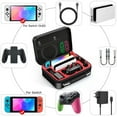 thumbnail image 2 of 6-in-1 Travel Case Accessories Kit Compatible with Nintendo Switch OLED with Screen Protector & Portable Storage Bag-for Switch-Silver, 2 of 5