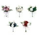 thumbnail image 4 of Minnieouse Durabilidad duradera de plástico: rosas artificiales realistas para ramos de boda y decoración de fiestas Ropa, zapatos y accesorios Miscelánea Verde+Blanco 22*29, 4 of 6