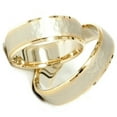 thumbnail image 2 of Pompeii3 14K Gold Matching Two Tone Hammered Wedding Ring Set, 2 of 3