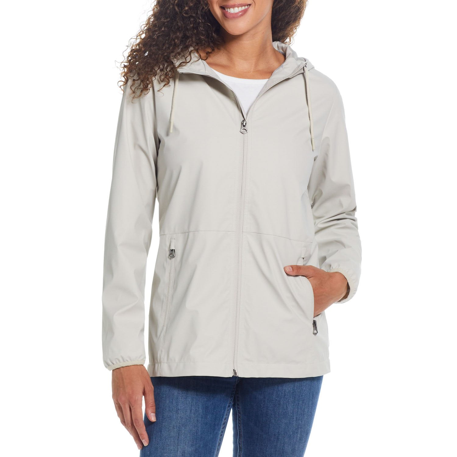 WP Weatherproof Women's Casual Lightweight Hooded Rain