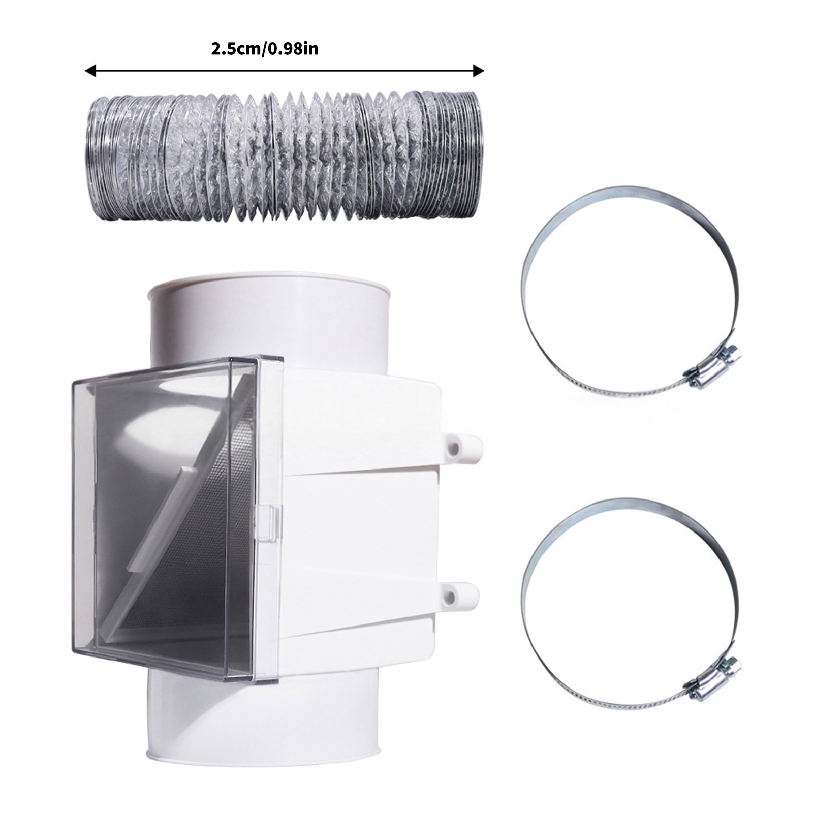 Dryer Outlet Particle Collector Entrap Flame Prevention Filter Reduces Flame Risk Improves Dryer Efficiency 4 Inch Compatible Plan