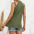thumbnail image 4 of Sngxgn Tank Top for Women Sleeveless Top V Neck Shirts Spaghetti Strap Camisole Tank Blouse(Green,XXL), 4 of 6