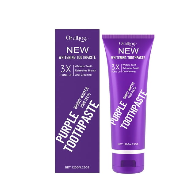 Purple Toothpaste for daily gentle care, removing tooth stains and odors, caring for freshness, fixing glaze, cleaning toothpaste