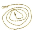 thumbnail image 2 of LUXURMAN Solid 10K Yellow Gold 1.5mm Wide Rope Chain Diamond Cut Necklace with Lobster Clasp (30" long), 2 of 3